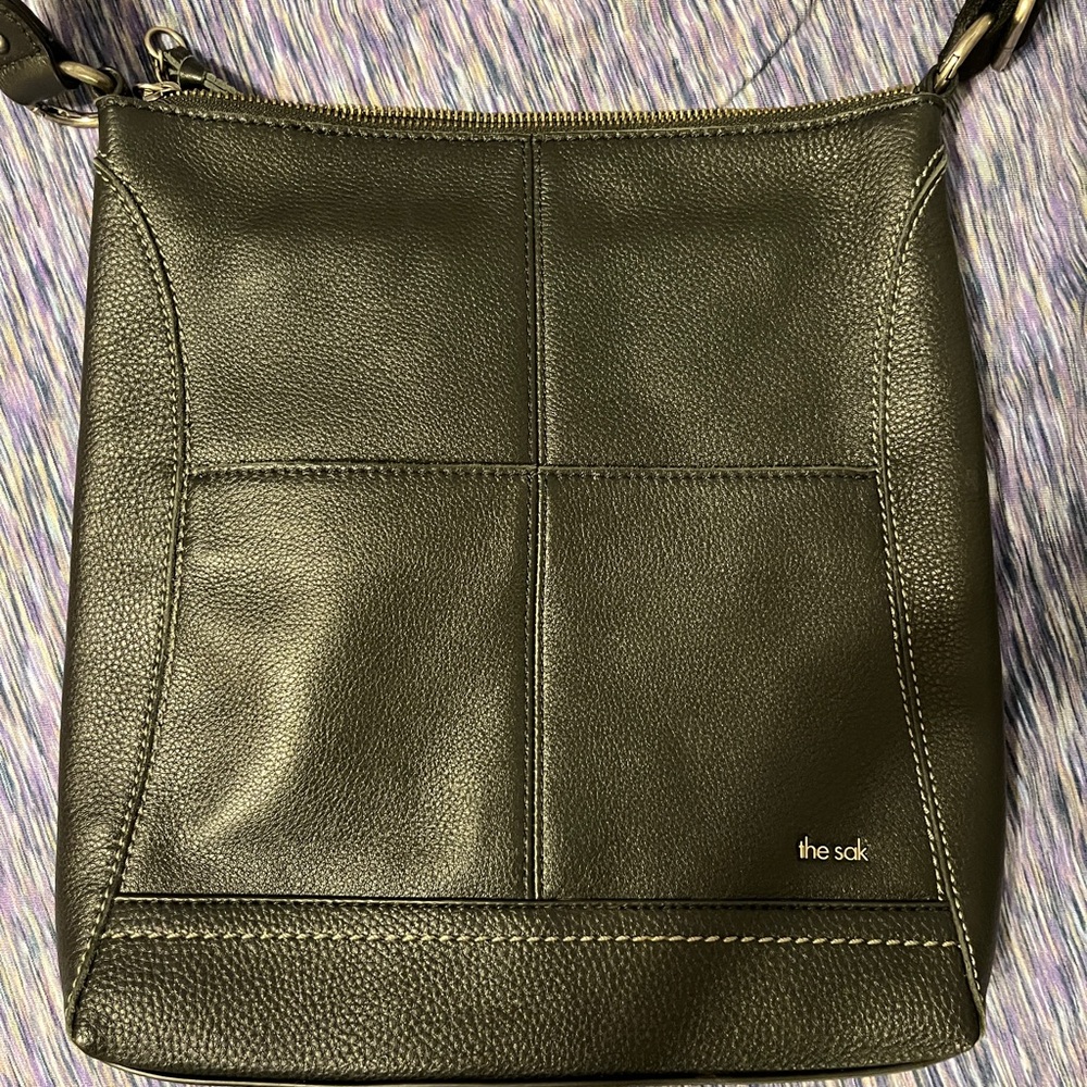 The Sak Sleek Black Leather Crossbody Bag - Picture 10 of 11